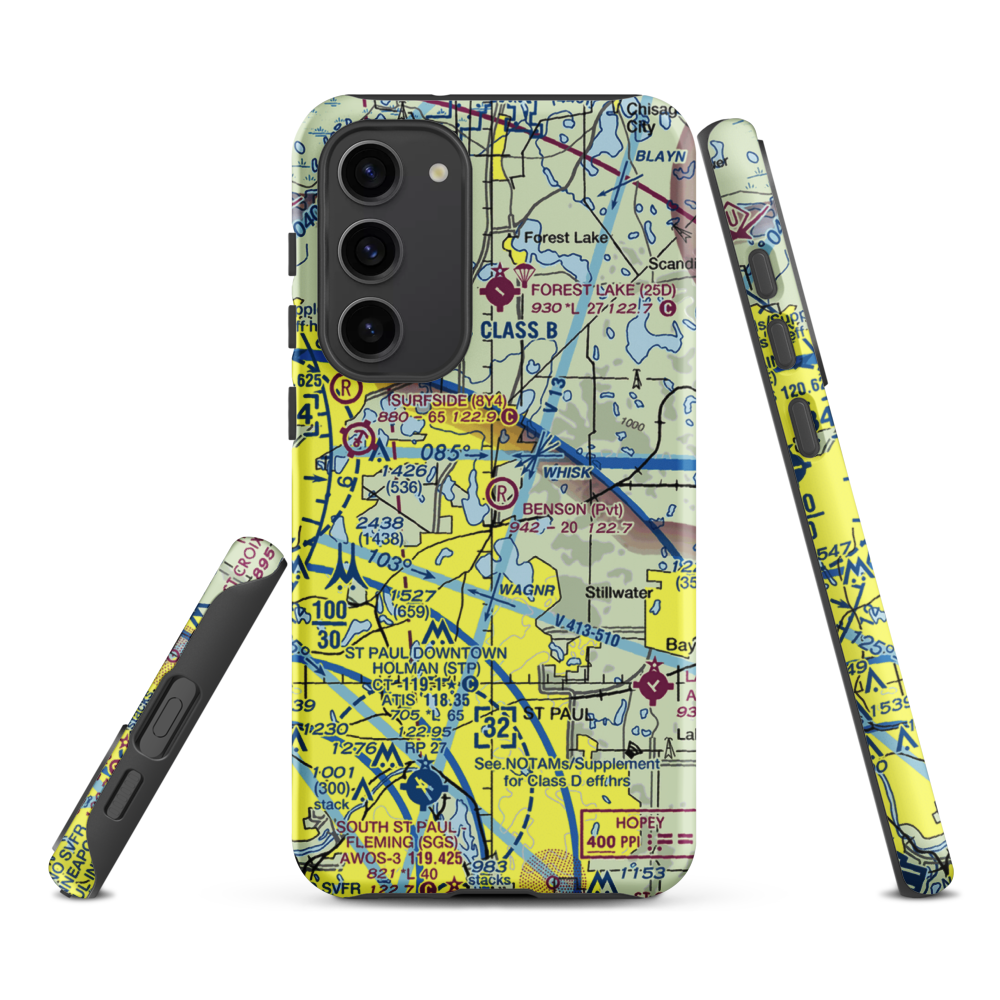 Benson Airport (6MN9) VFR Sectional Samsung Phone Case Samsung Galaxy S23 Plus model shown
