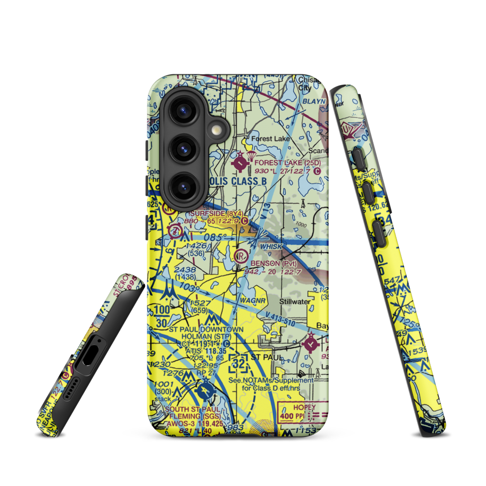 Benson Airport (6MN9) VFR Sectional Samsung Phone Case Samsung Galaxy S24 model shown