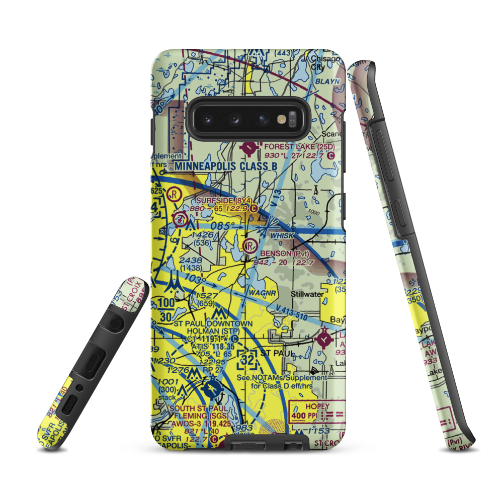 Benson Airport (6MN9) VFR Sectional Samsung Phone Case Samsung Galaxy S10 Plus model shown
