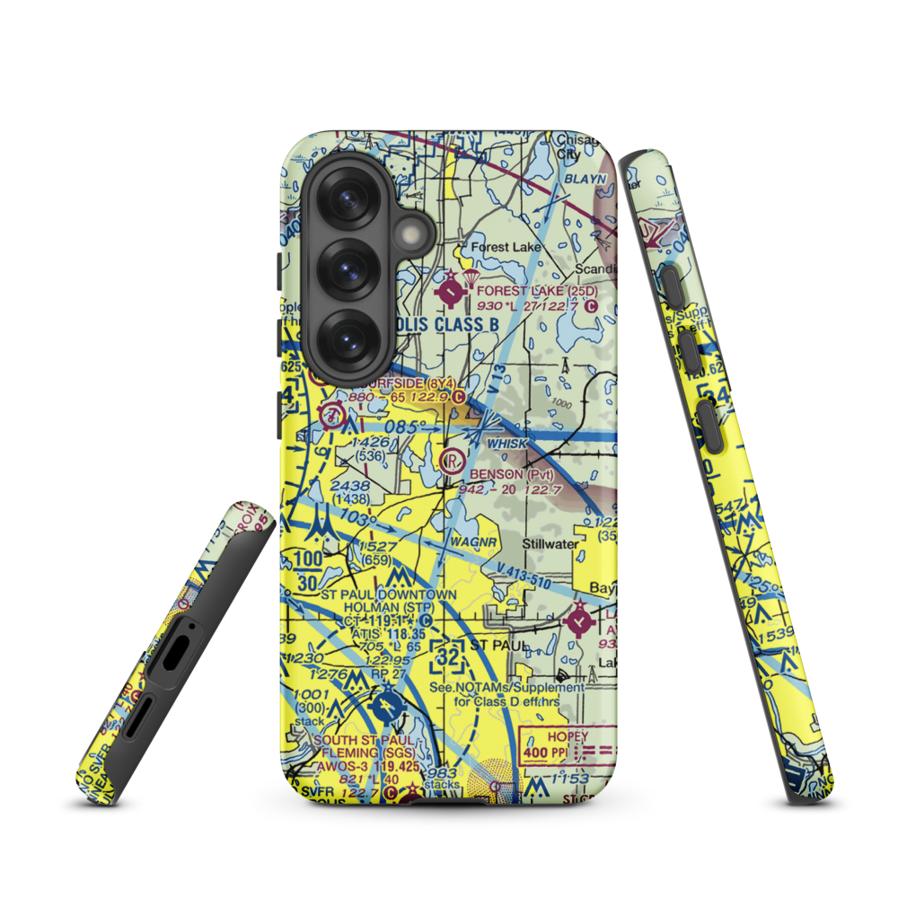 Benson Airport (6MN9) VFR Sectional Samsung Phone Case Samsung Galaxy S25 model shown
