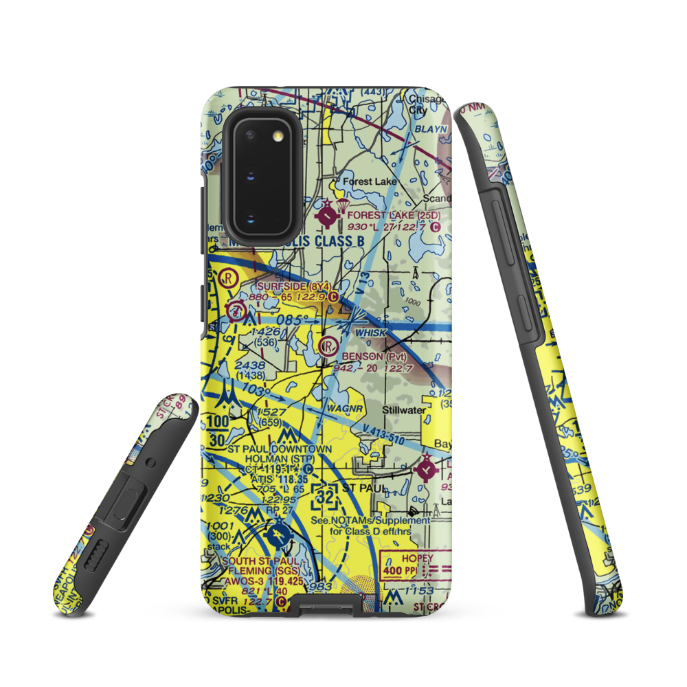 Benson Airport (6MN9) VFR Sectional Samsung Phone Case Samsung Galaxy S20 model shown