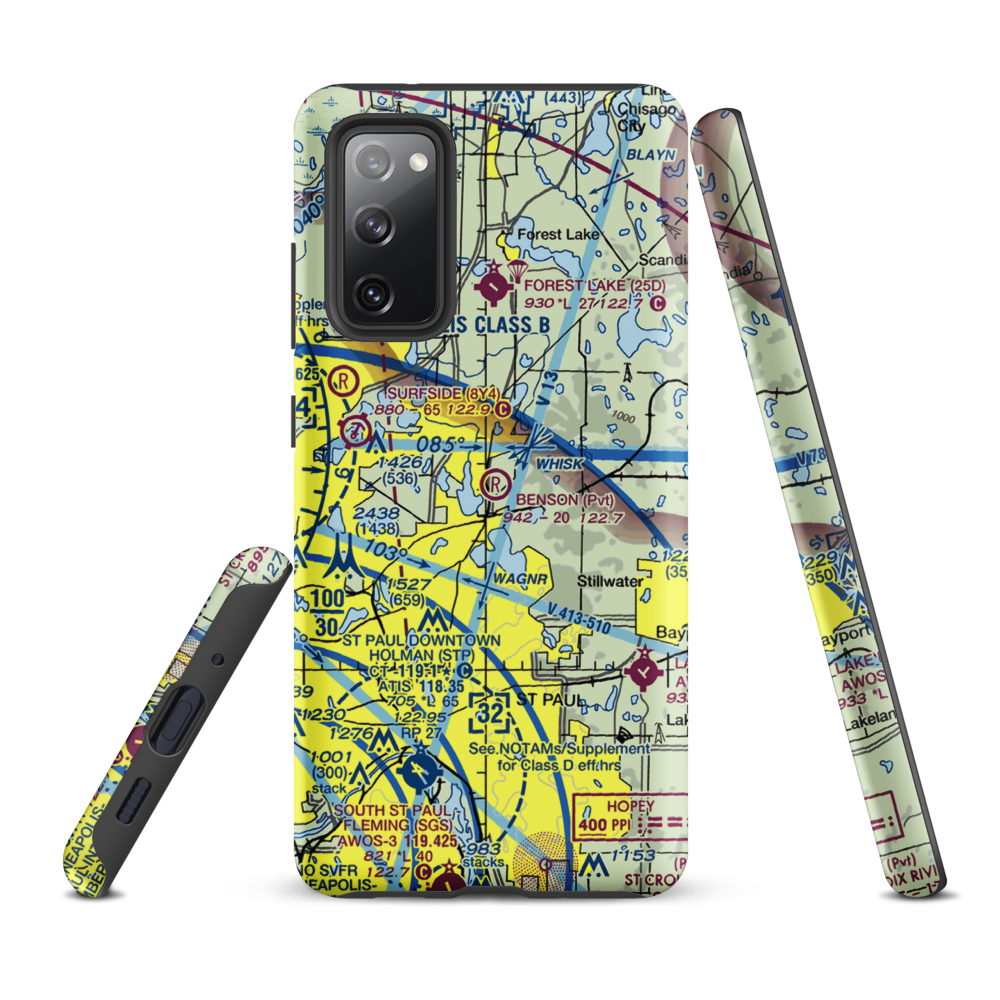 Benson Airport (6MN9) VFR Sectional Samsung Phone Case Samsung Galaxy S20 FE model shown