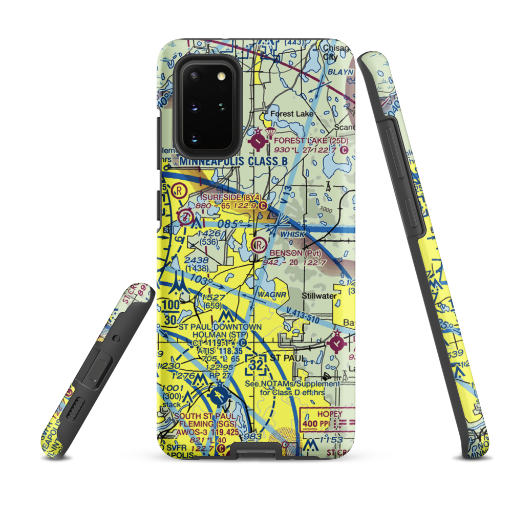 Benson Airport (6MN9) VFR Sectional Samsung Phone Case Samsung Galaxy S20 Plus model shown