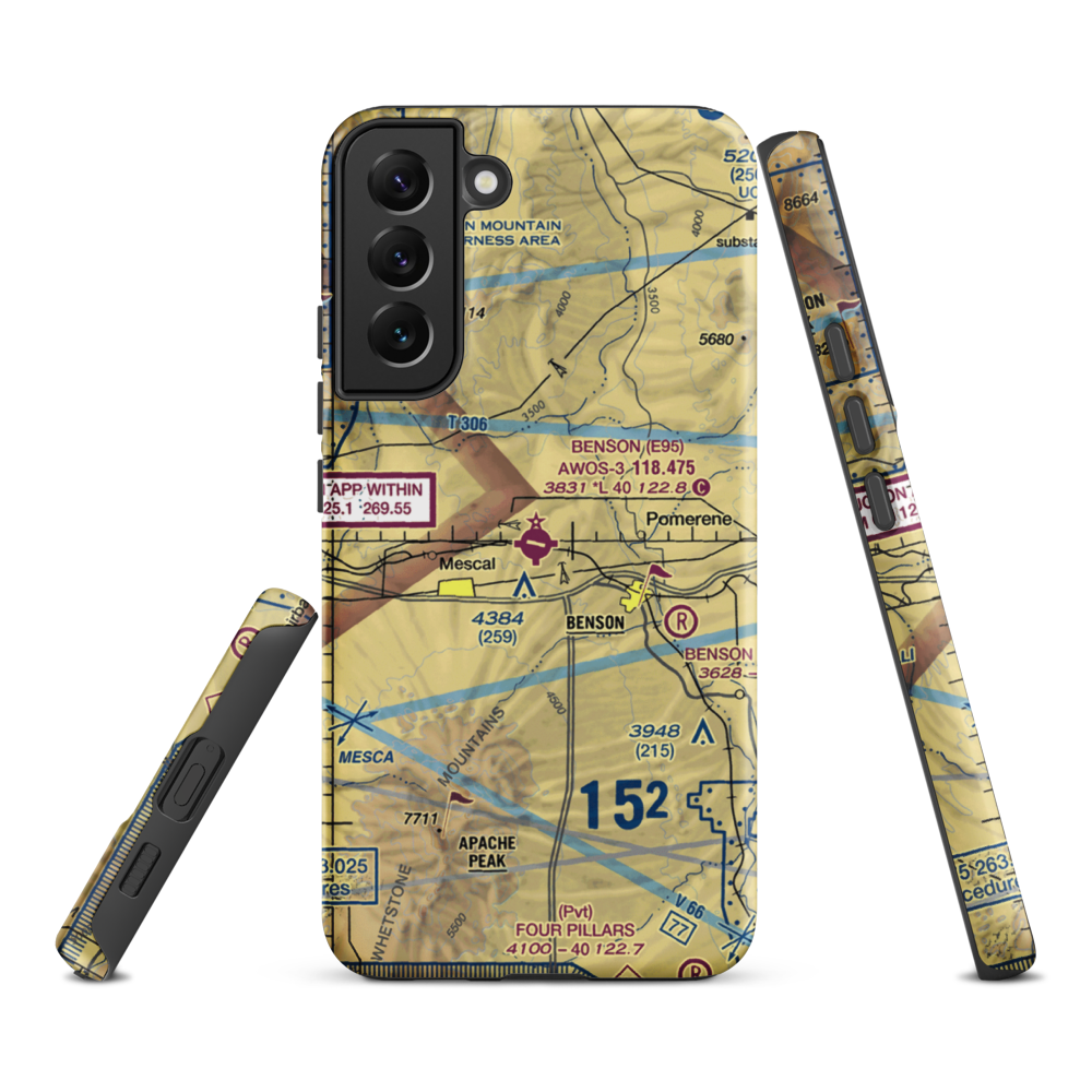 Benson Municipal Airport (E95) VFR Sectional Samsung Phone Case Samsung Galaxy S22 Plus model shown