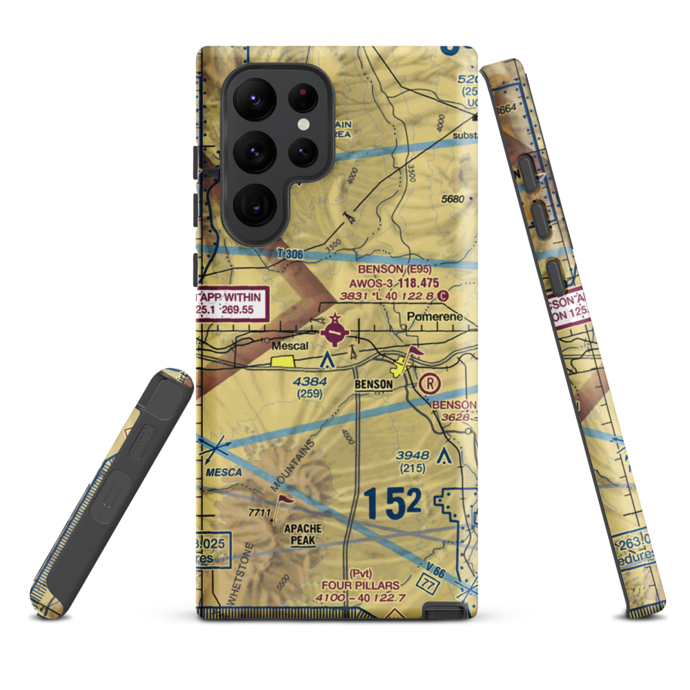 Benson Municipal Airport (E95) VFR Sectional Samsung Phone Case Samsung Galaxy S22 Ultra model shown