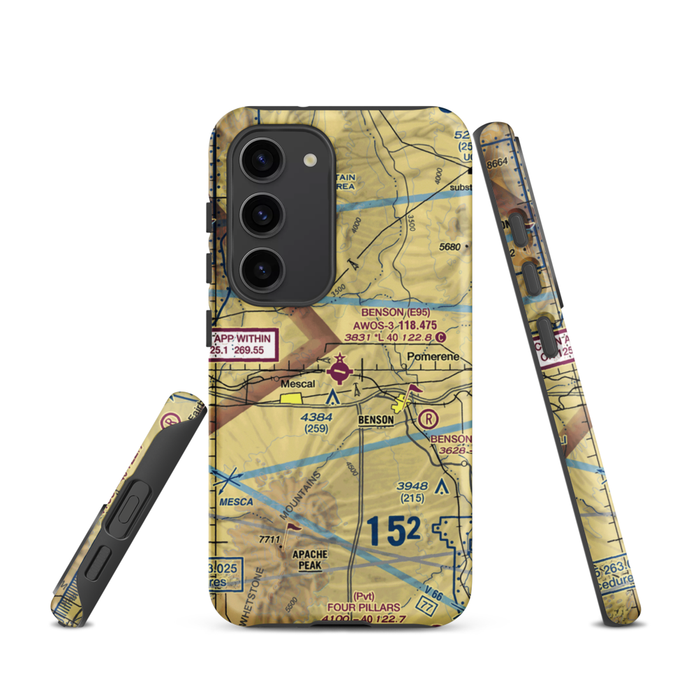 Benson Municipal Airport (E95) VFR Sectional Samsung Phone Case Samsung Galaxy S23 model shown