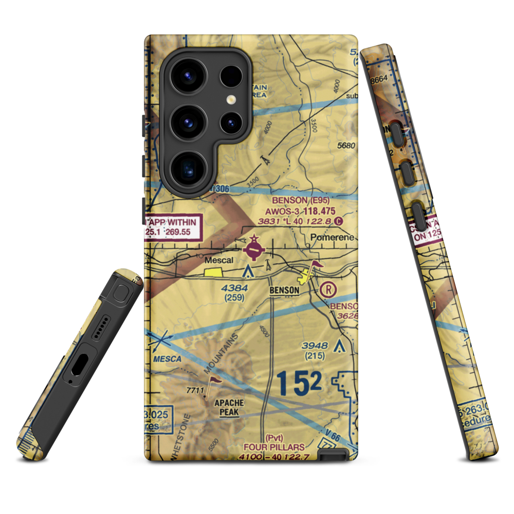 Benson Municipal Airport (E95) VFR Sectional Samsung Phone Case Samsung Galaxy S24 Ultra model shown