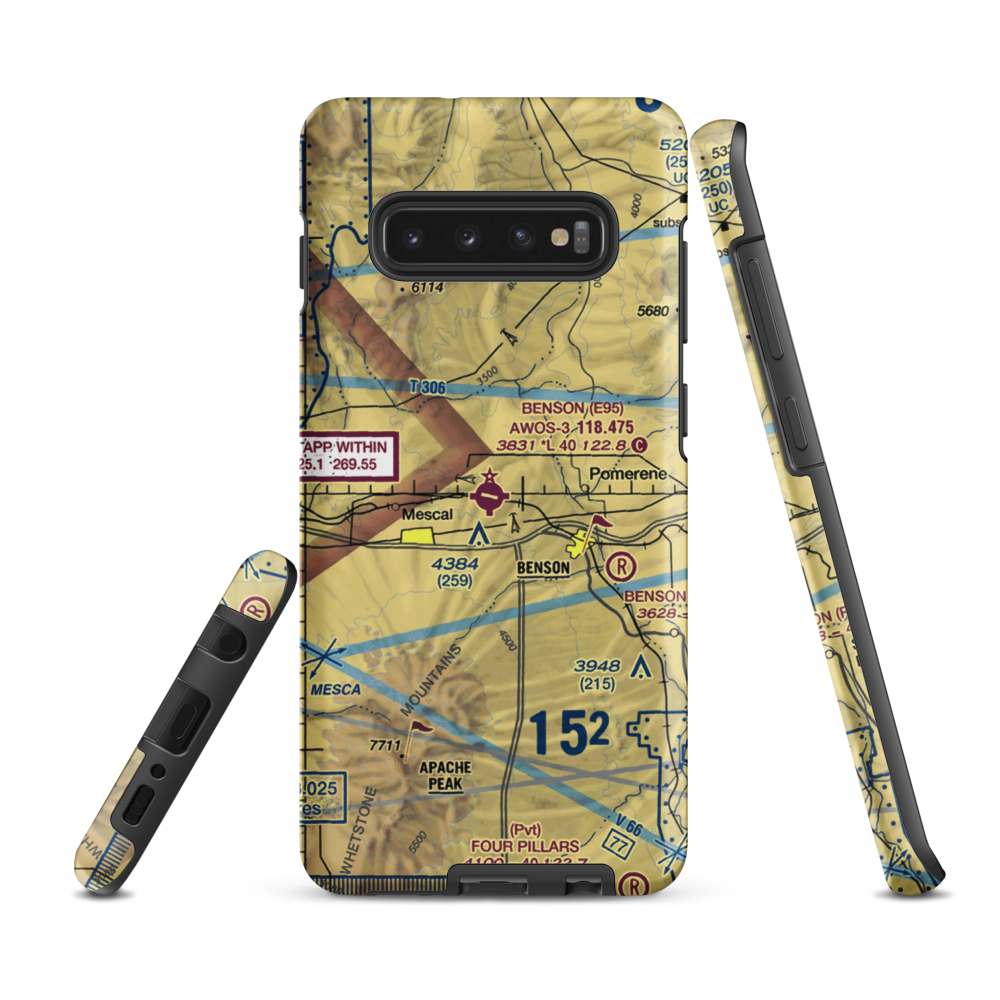Benson Municipal Airport (E95) VFR Sectional Samsung Phone Case Samsung Galaxy S10 Plus model shown