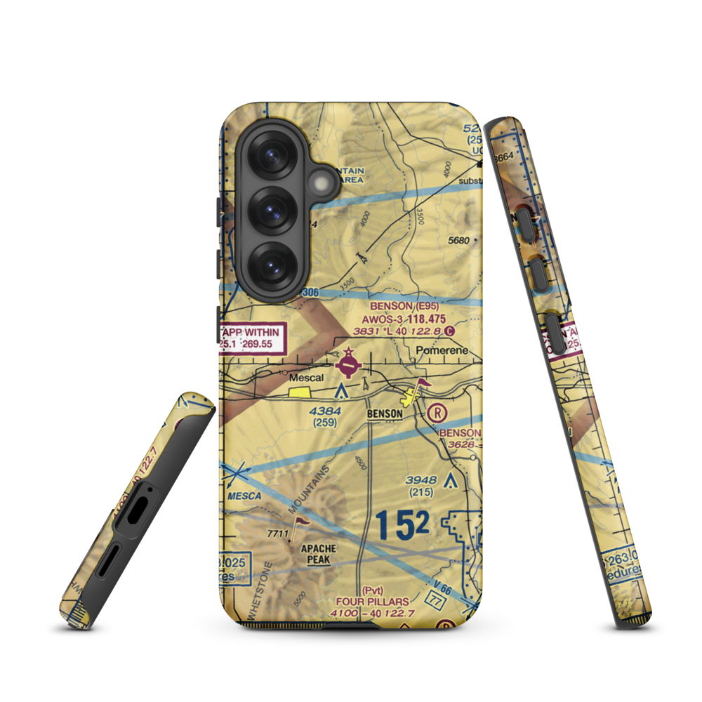 Benson Municipal Airport (E95) VFR Sectional Samsung Phone Case Samsung Galaxy S25 model shown