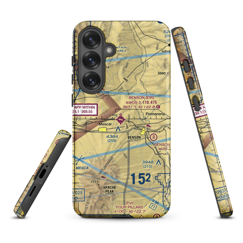Benson Municipal Airport (E95) VFR Sectional Samsung Phone Case Samsung Galaxy S25 Plus model shown