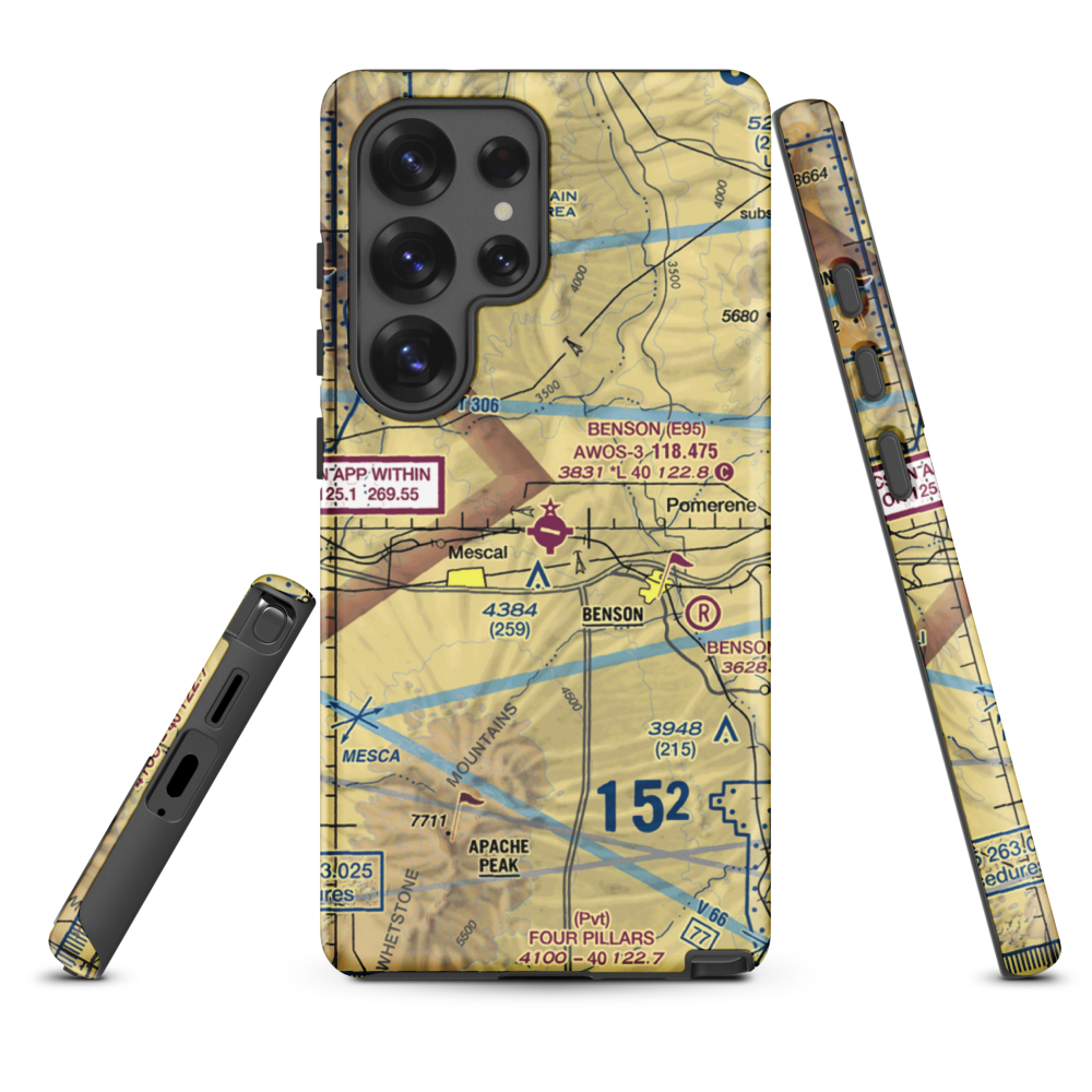 Benson Municipal Airport (E95) VFR Sectional Samsung Phone Case Samsung Galaxy S25 Ultra model shown