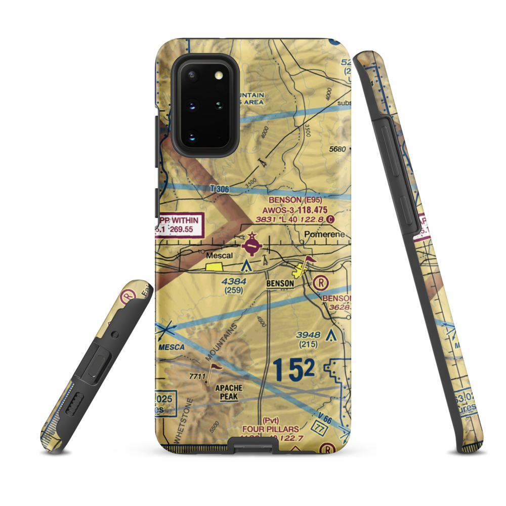 Benson Municipal Airport (E95) VFR Sectional Samsung Phone Case Samsung Galaxy S20 Plus model shown