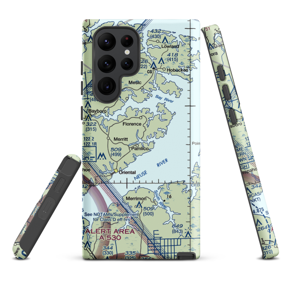 Benton Farm Airport (74NC) VFR Sectional Samsung Phone Case Samsung Galaxy S22 Ultra model shown