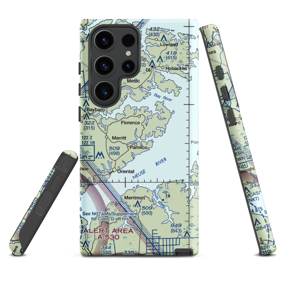 Benton Farm Airport (74NC) VFR Sectional Samsung Phone Case Samsung Galaxy S23 Ultra model shown