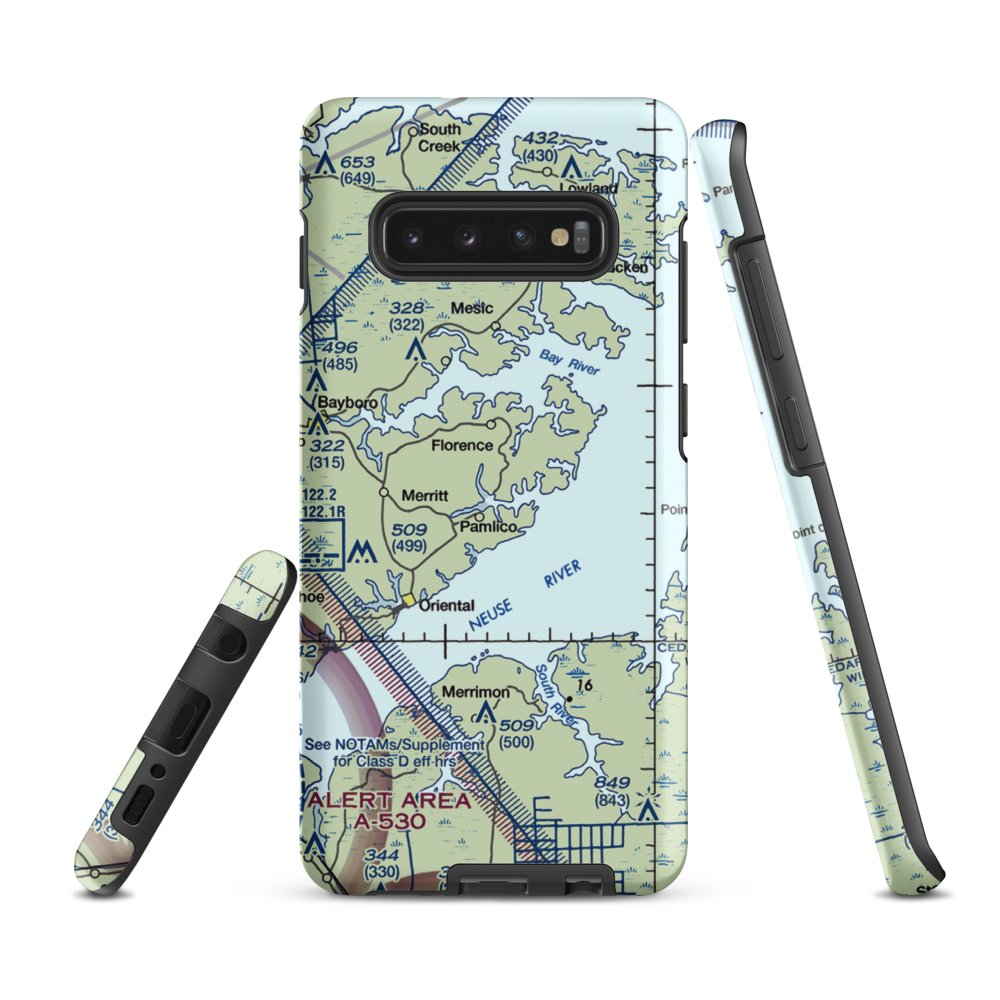 Benton Farm Airport (74NC) VFR Sectional Samsung Phone Case Samsung Galaxy S10 Plus model shown