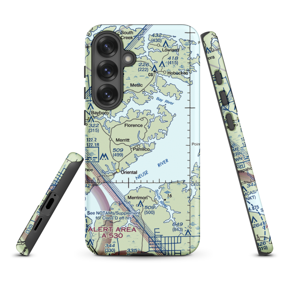 Benton Farm Airport (74NC) VFR Sectional Samsung Phone Case Samsung Galaxy S25 Plus model shown