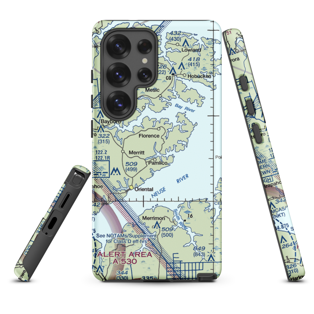 Benton Farm Airport (74NC) VFR Sectional Samsung Phone Case Samsung Galaxy S25 Ultra model shown
