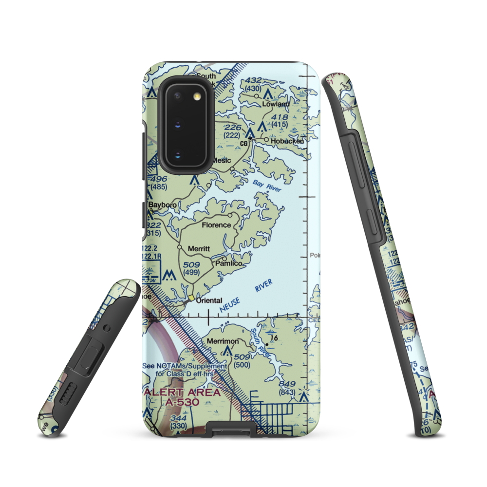 Benton Farm Airport (74NC) VFR Sectional Samsung Phone Case Samsung Galaxy S20 model shown