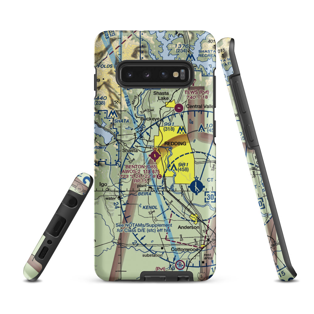 Benton Field (O85) VFR Sectional Samsung Phone Case Samsung Galaxy S10 Plus model shown