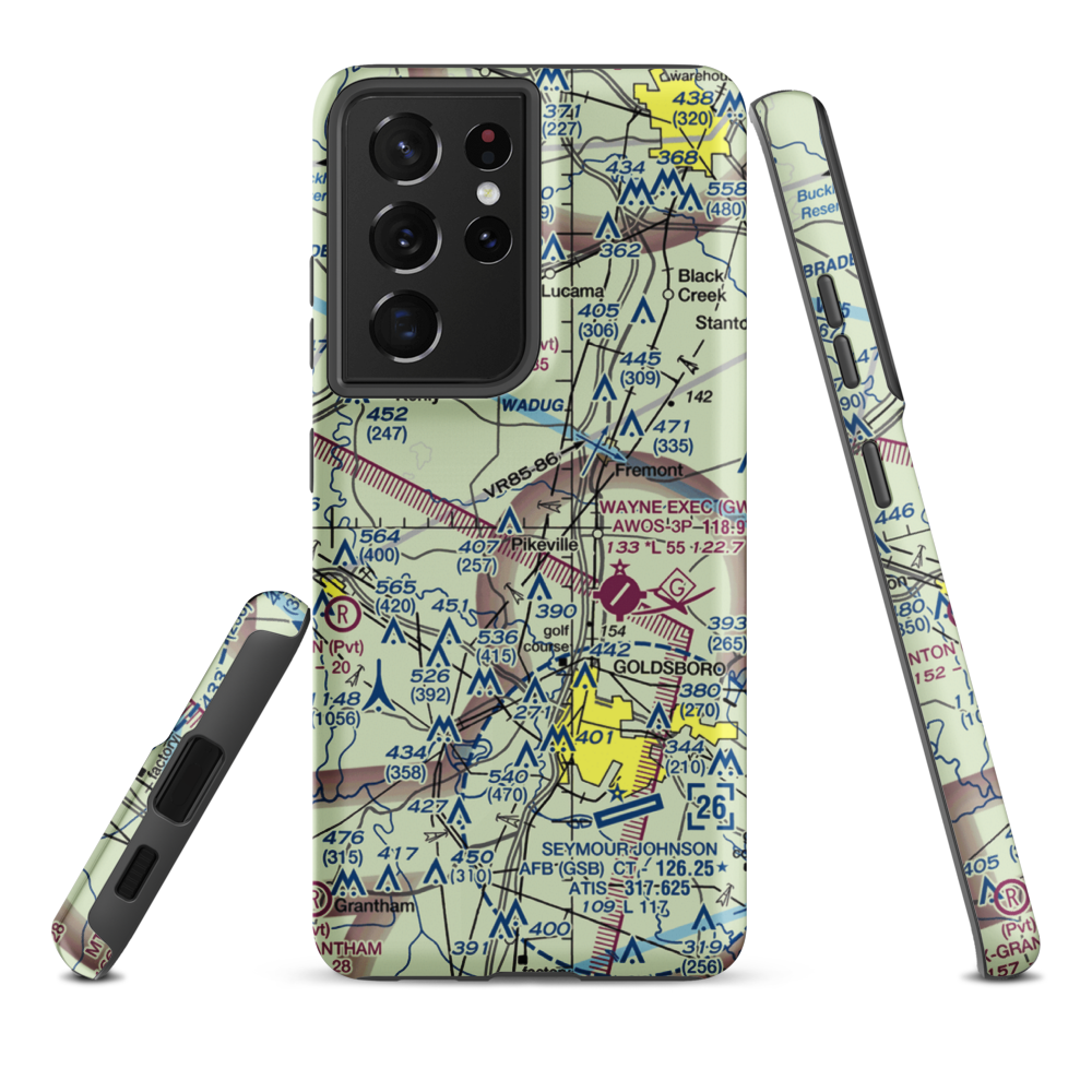 Benton's Airfield (NC36) VFR Sectional Samsung Phone Case Samsung Galaxy S21 Ultra model shown