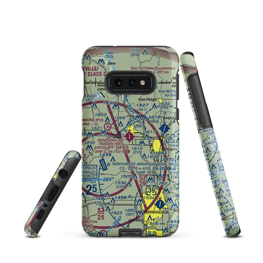 Bentonville Municipal-Louise M Thaden Field (VBT) VFR Sectional Samsung Phone Case Samsung Galaxy S10e model shown