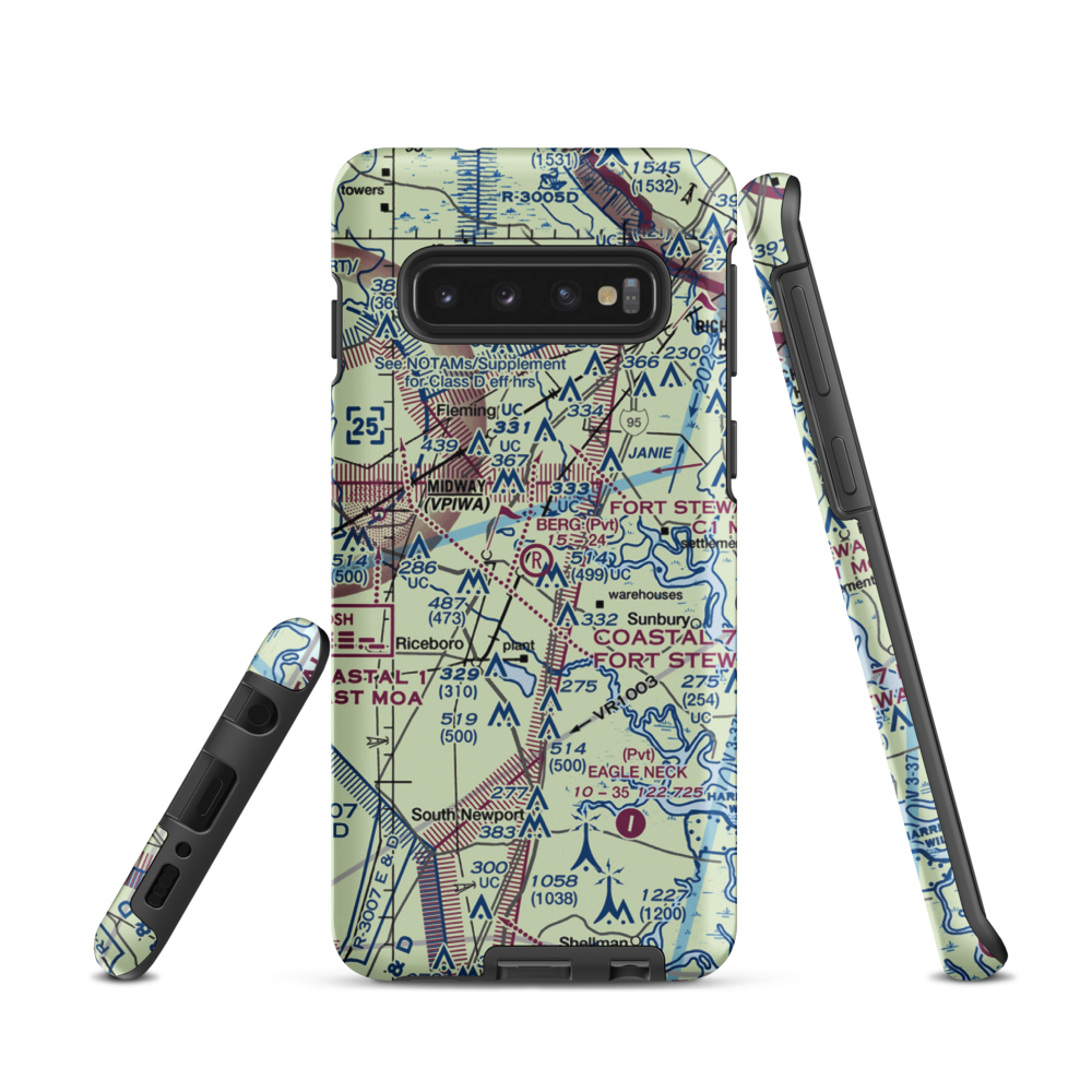 Berg Park Aerodrome (9GA2) VFR Sectional Samsung Phone Case Samsung Galaxy S10 model shown