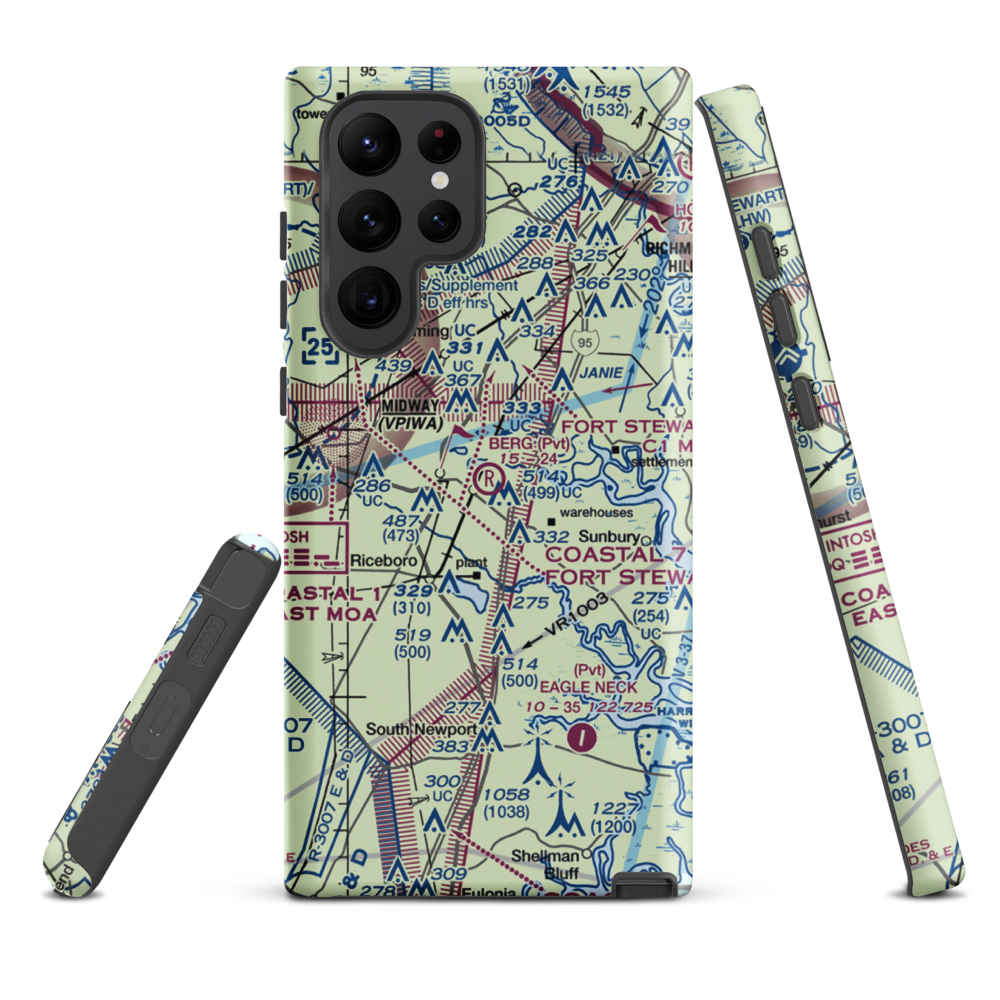 Berg Park Aerodrome (9GA2) VFR Sectional Samsung Phone Case Samsung Galaxy S22 Ultra model shown