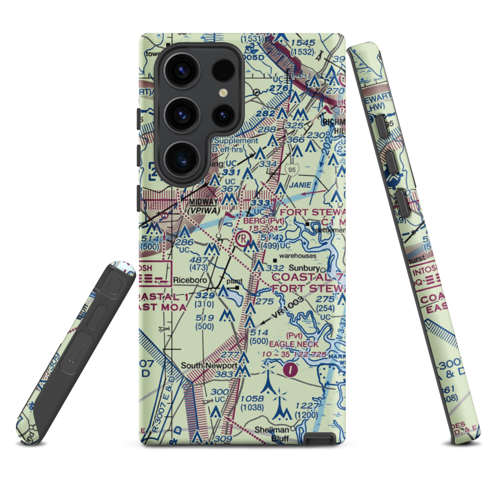 Berg Park Aerodrome (9GA2) VFR Sectional Samsung Phone Case Samsung Galaxy S23 Ultra model shown