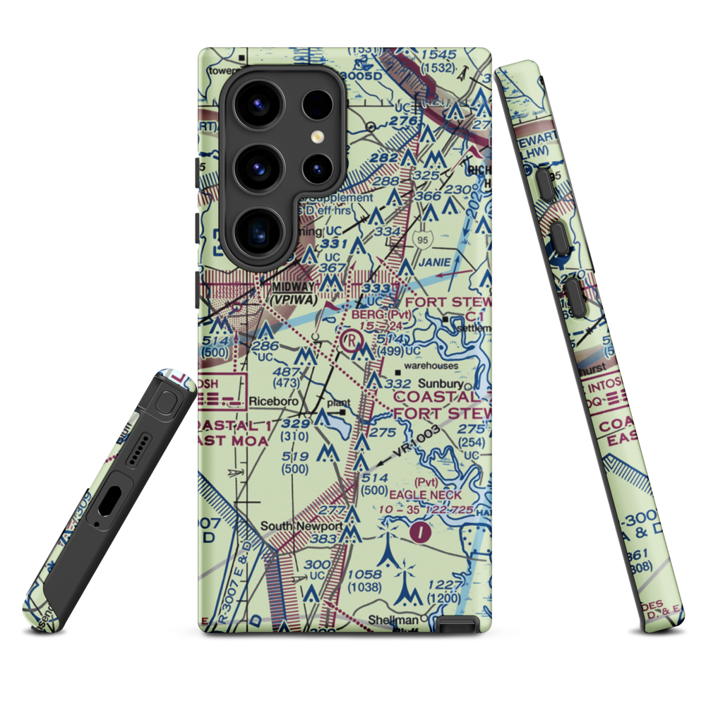 Berg Park Aerodrome (9GA2) VFR Sectional Samsung Phone Case Samsung Galaxy S24 Ultra model shown