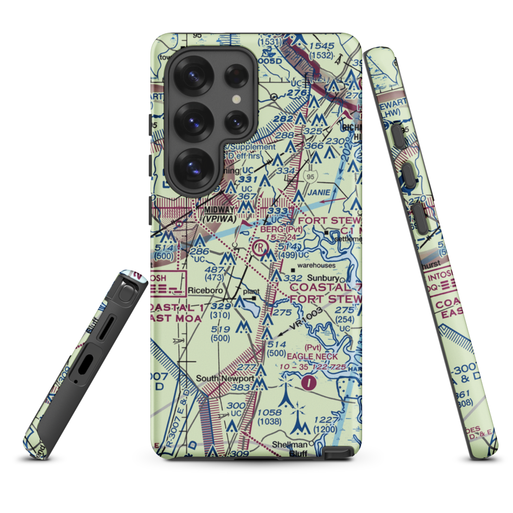 Berg Park Aerodrome (9GA2) VFR Sectional Samsung Phone Case Samsung Galaxy S25 Ultra model shown