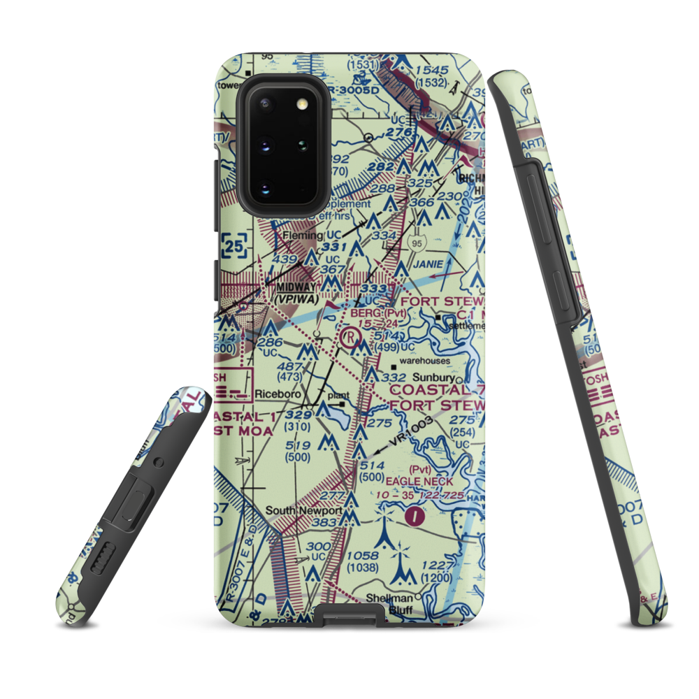 Berg Park Aerodrome (9GA2) VFR Sectional Samsung Phone Case Samsung Galaxy S20 Plus model shown
