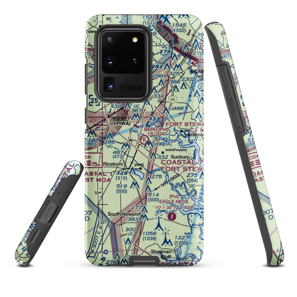 Berg Park Aerodrome (9GA2) VFR Sectional Samsung Phone Case Samsung Galaxy S20 Ultra model shown