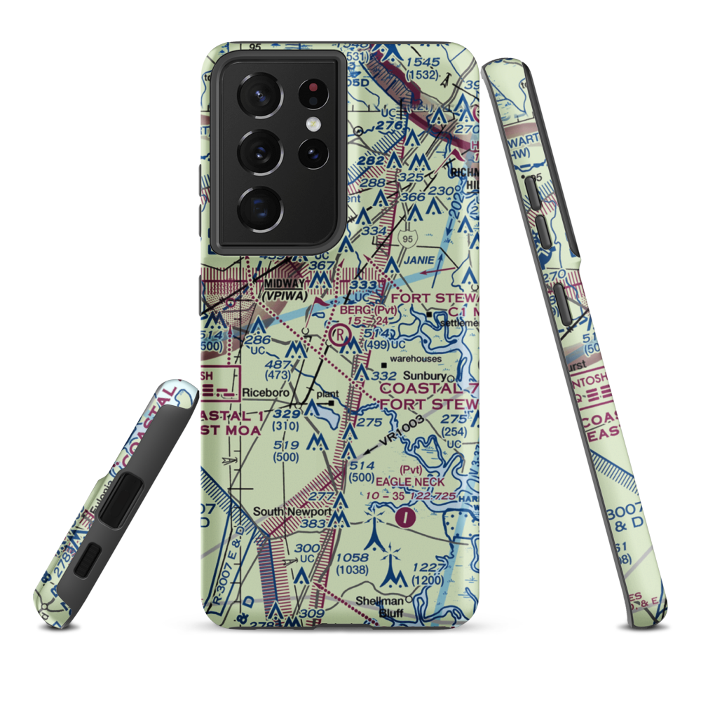 Berg Park Aerodrome (9GA2) VFR Sectional Samsung Phone Case Samsung Galaxy S21 Ultra model shown