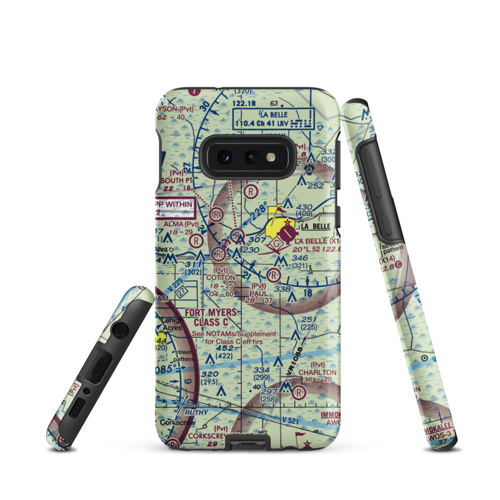 Berry Grove Airport (7FA8) VFR Sectional Samsung Phone Case Samsung Galaxy S10 Plus model shown