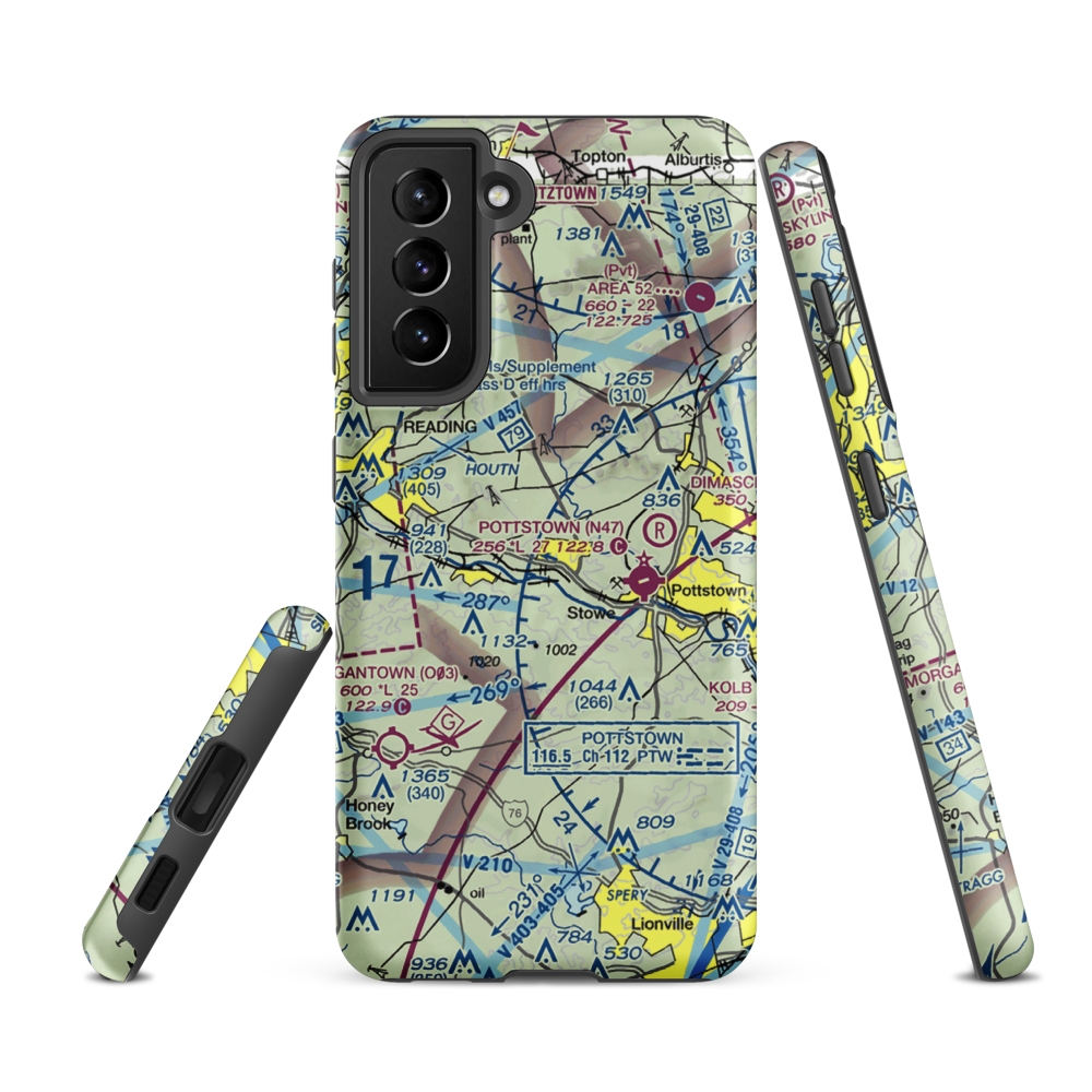 Bert's Airport (PS38) VFR Sectional Samsung Phone Case Samsung Galaxy S21 FE model shown
