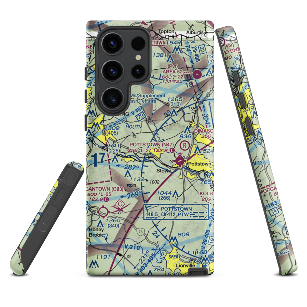 Bert's Airport (PS38) VFR Sectional Samsung Phone Case Samsung Galaxy S23 Ultra model shown