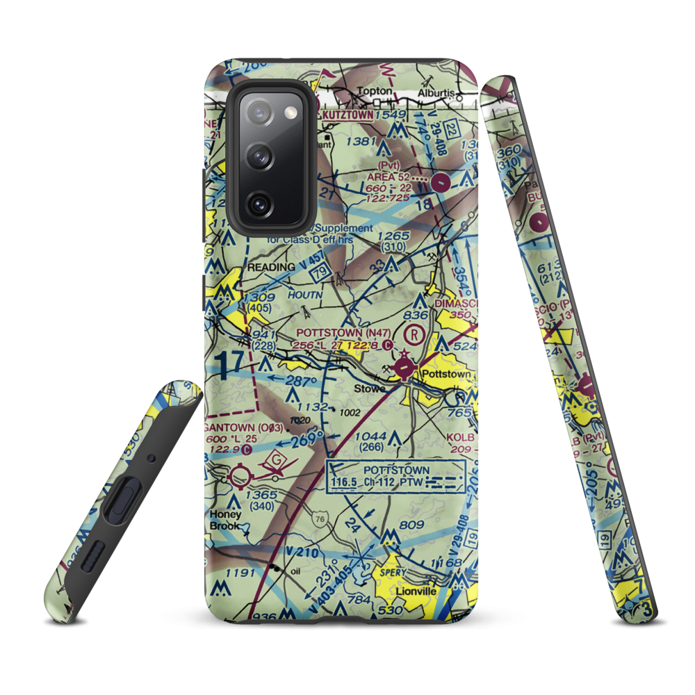 Bert's Airport (PS38) VFR Sectional Samsung Phone Case Samsung Galaxy S20 FE model shown