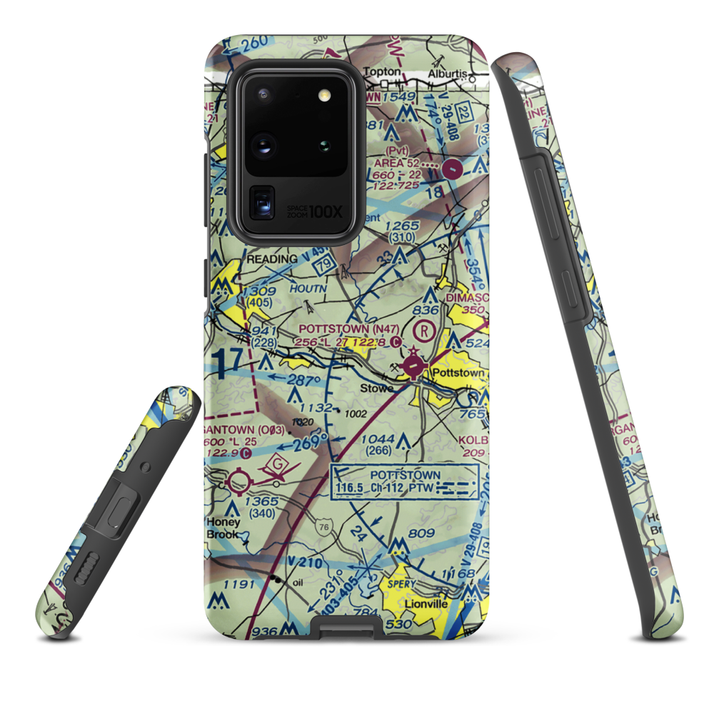 Bert's Airport (PS38) VFR Sectional Samsung Phone Case Samsung Galaxy S20 Ultra model shown
