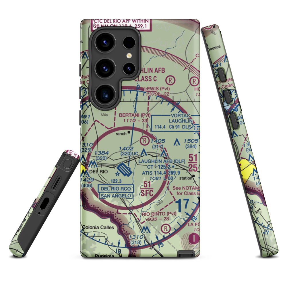 Bertani Ranch Airport (23TS) VFR Sectional Samsung Phone Case Samsung Galaxy S24 Ultra model shown