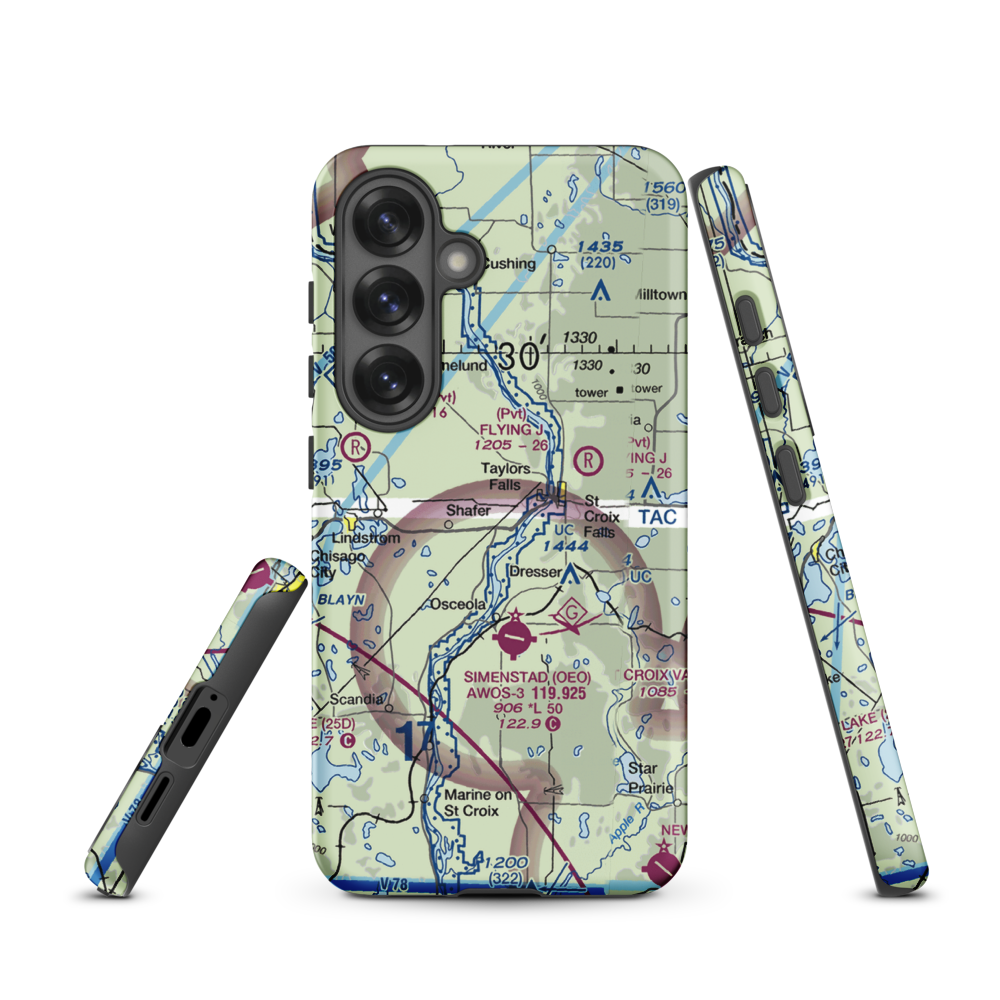 Beskar Airport (89MN) VFR Sectional Samsung Phone Case Samsung Galaxy S25 model shown