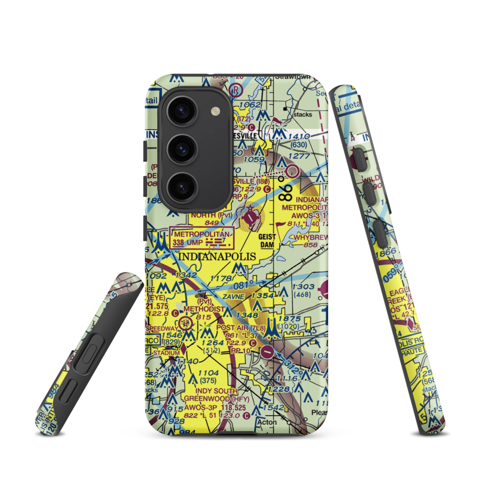 Best Lock Corp. Airstrip (US-0230) VFR Sectional Samsung Phone Case Samsung Galaxy S23 model shown