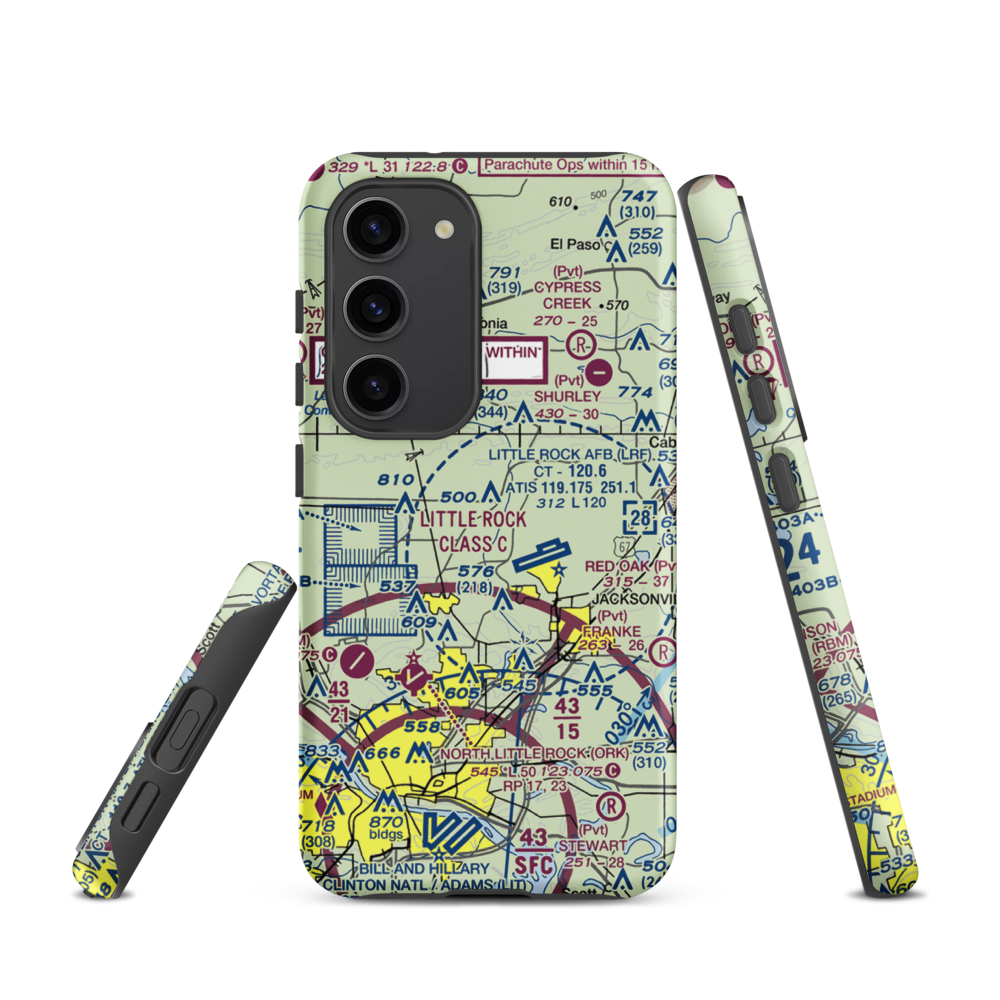 Bethal Airport (US-0151) VFR Sectional Samsung Phone Case Samsung Galaxy S23 model shown