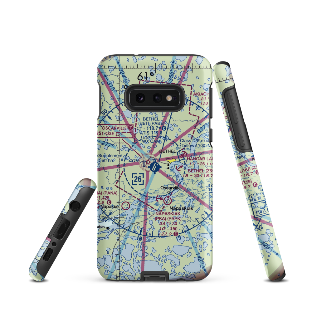 Bethel Airport (BET) VFR Sectional Samsung Phone Case Samsung Galaxy S10 Plus model shown