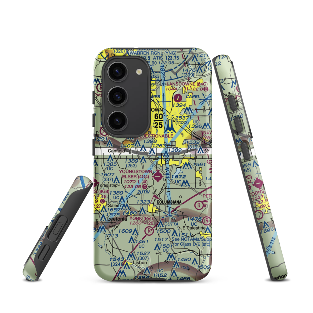 Bieber's Seaplane Base (OI76) VFR Sectional Samsung Phone Case Samsung Galaxy S23 model shown