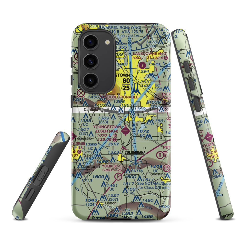 Bieber's Seaplane Base (OI76) VFR Sectional Samsung Phone Case Samsung Galaxy S23 Plus model shown