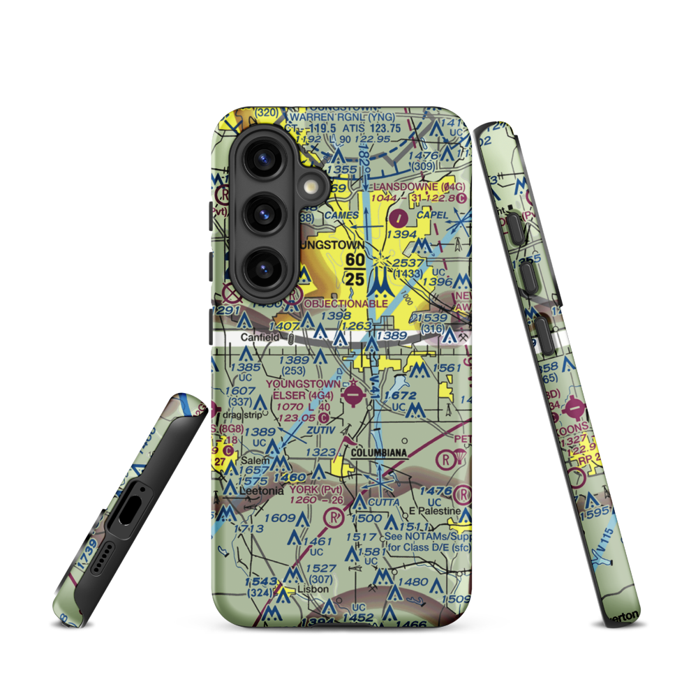 Bieber's Seaplane Base (OI76) VFR Sectional Samsung Phone Case Samsung Galaxy S24 model shown
