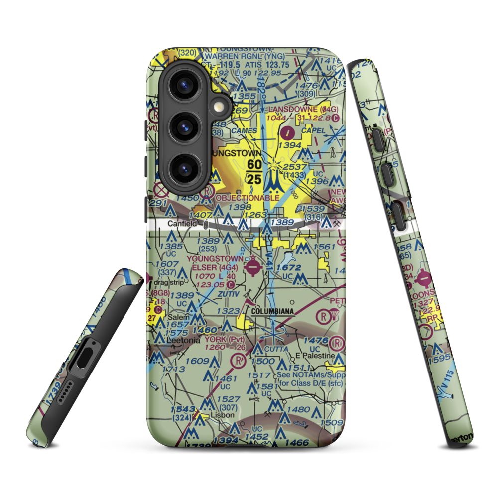 Bieber's Seaplane Base (OI76) VFR Sectional Samsung Phone Case Samsung Galaxy S24 Plus model shown