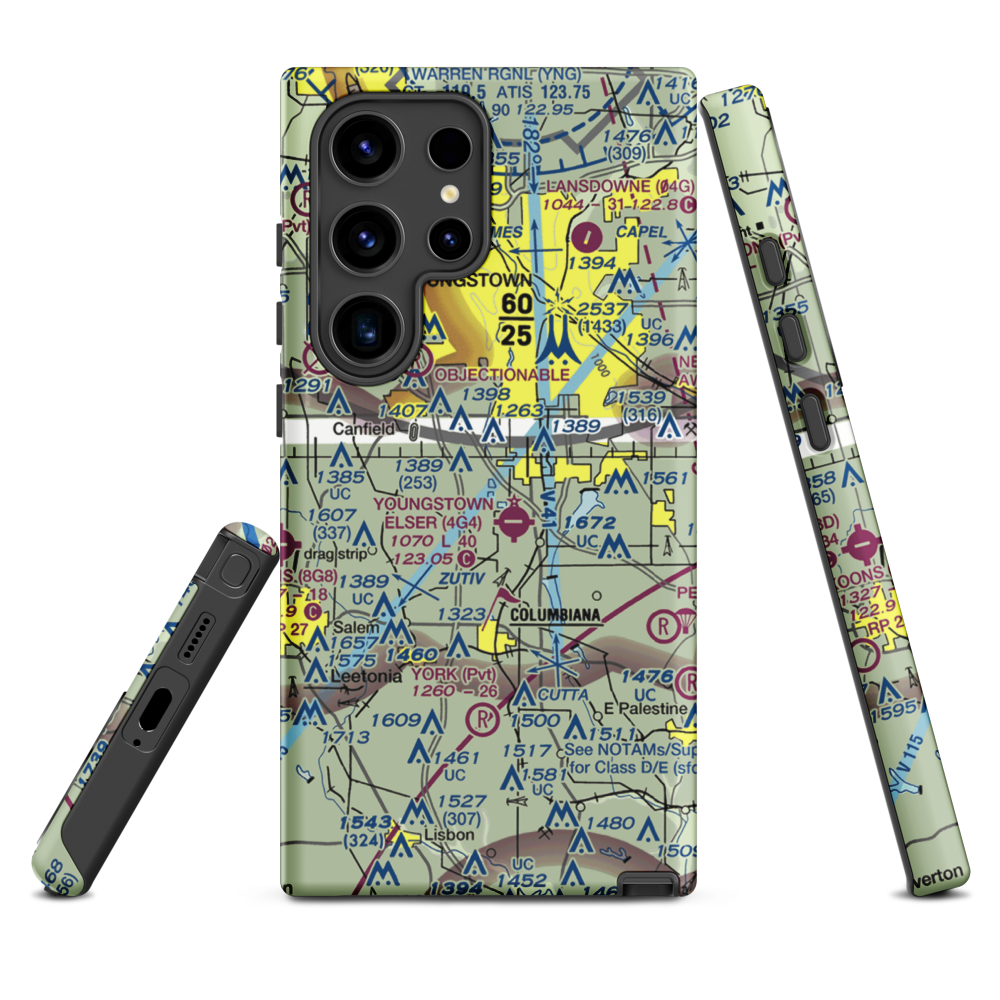 Bieber's Seaplane Base (OI76) VFR Sectional Samsung Phone Case Samsung Galaxy S24 Ultra model shown