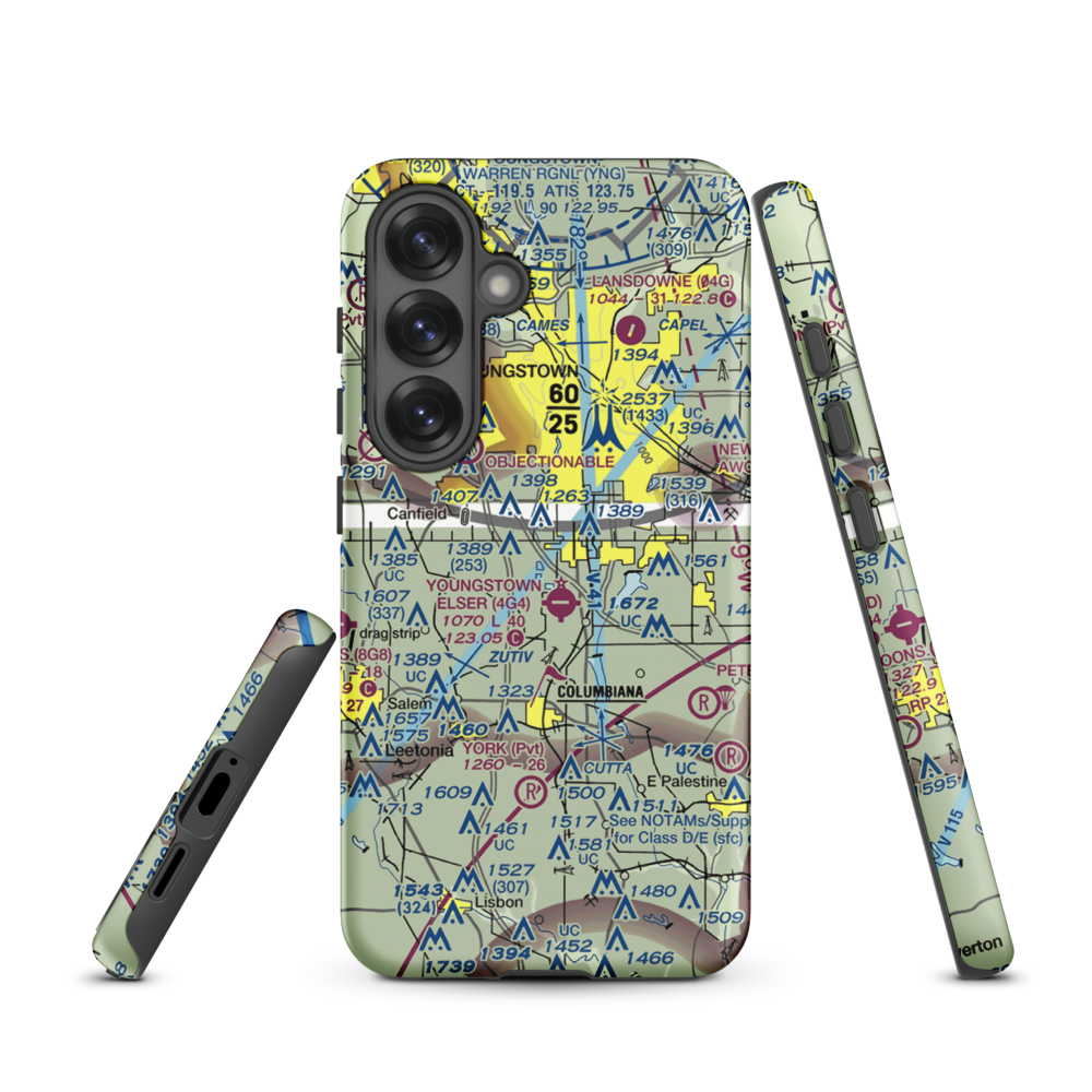 Bieber's Seaplane Base (OI76) VFR Sectional Samsung Phone Case Samsung Galaxy S25 model shown