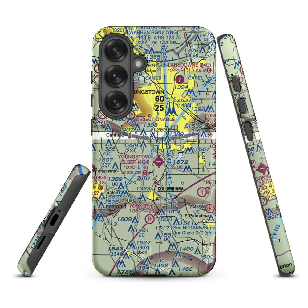 Bieber's Seaplane Base (OI76) VFR Sectional Samsung Phone Case Samsung Galaxy S25 Plus model shown